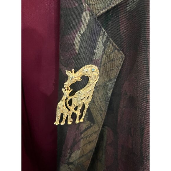 Vintage Tofy Blazer With Ornate Pattern & Red Lining Womens Medium - Picture 6 of 9